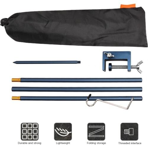 Newest Camping Table Folding Lamp Pole Portable & Lightweight Aluminum Durable Light Lamp Lantern For Picnic Hiking Backpacking