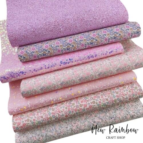 New Rainbow 30x22cm/A4 Liberty Ditsy Style Florals Faux Leatherette Sheets For Cricut, Hair Bows, Babyshoes, DIY Craft Projects