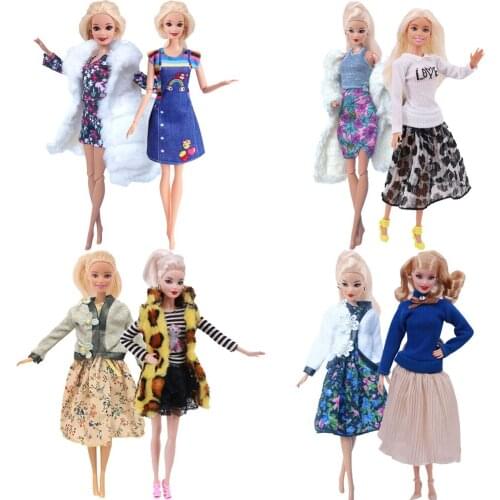 Barbies Clothes Fur Waistcoat Multiple Colors For 11 Inch 26-28 Cm Barbies Doll Girls Suitable For Winter Cool Sexy Slim Fit