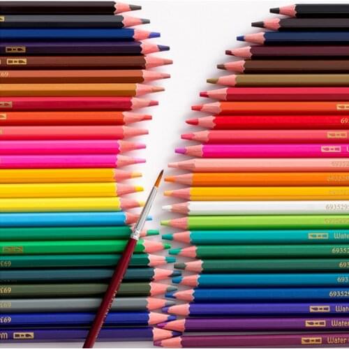 OLIKE 48/72pcs Colors Safe Non-toxic Lead Water Soluble Colored Pencil Watercolor Pencil Set For Write Drawing Art Supplies