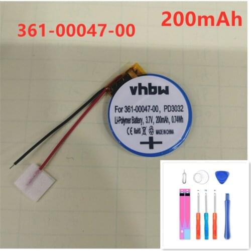 Original 200mAh Battery For Garmin Approach S1,Forerunner 110/210/210W/S1/S1W,361-00047-00,PD3032