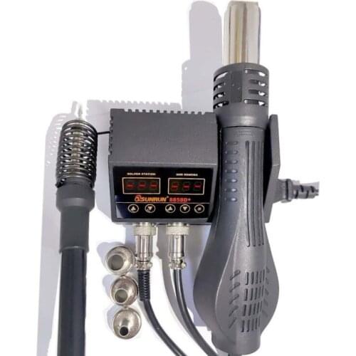 2 In 1 Soldering Station SMD Soldering Iron Hot Air Gun BGA Rework Station LCD Digital Display Welding Tools 8858D+ 858d 8898