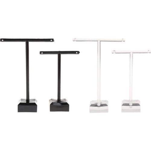 2 Pcs/Set Earrings Shelf Jewelry Display Rack T Shape Stand Show Charms Universal Professional Showcase Boutique