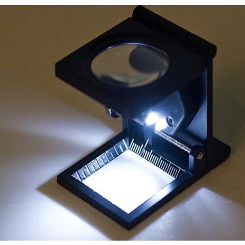 Portable Magnifying Glass 10X Gem Microscope Jeweler Loupe Magnifier