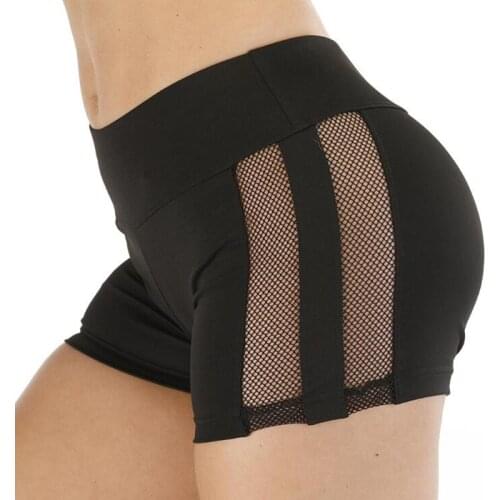 Mesh Yoga Shorts for Women Push Up Hip Sport Shorts Fitness Running Leggings Workout Girls Seamless Short spodenki damskie Femme