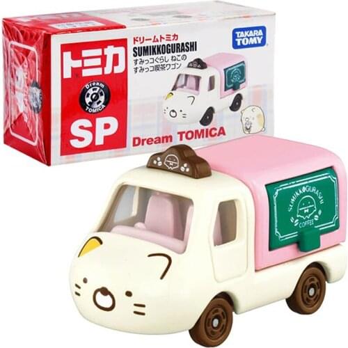 Takara Tomy Dream Tomica SP Sumikkogurashi Car Model Sumikko Gurashi Cat Cafe Wagon Alloy Toys for Boys and Girls