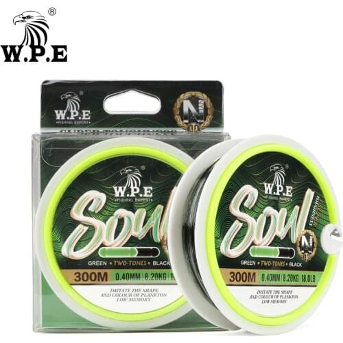 W.P.E SOUL Fishing Line 100m/300m/500m Japanese Monofilament Nylon Fishing Line 0.20mm-0.60mm 5.8LB-35.2LB Fishing Tackle Pesca