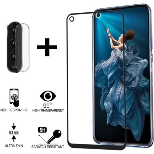 2 in 1 Protective Glass For Huawei Honor 20 Pro View20 Camera Screen Protector Protective Glass Honor View 20 Pro YAL-AL10 Film