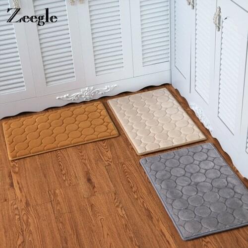 Zeegle Memory Foam Area Rug For Living Room Mats For Hallway Anti-slip Floor Mats For Kitchen Bathroom Mats Bedroom Bedside Mat