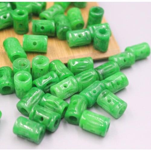 Green Chinese Jade/Jadeite Loose Beads 11*8Beads - 50PCS(Wholesale) Light Green Beads