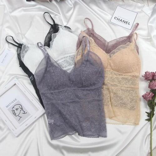 Women 2021 Spring Autumn Fashion Sexy Lace Vest Tops Female Slim Bottoming Vest Tops Ladies Solid Color Sleeveless Tops D914