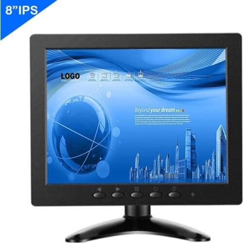 ZHIXIANDA 8 inch IPS 1024*768 monitor with BNC HDMI AV VGA USB input for Car CCTV DVR Microscope