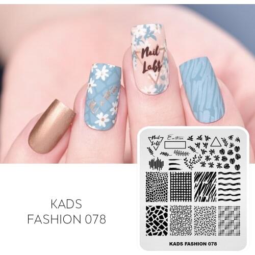 1pc Nail Stamp Plate Leaves Lattice Crack Pattern Nail Art Stamping Stencil Fashion Design Transfer Nail Template Nail Art Tool