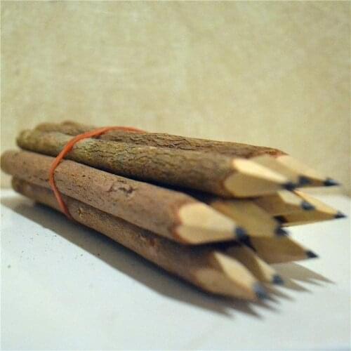 12 Log Color Black Pencils ChildrenS Camping Decoration Colored Wooden Pencils Suitable For Party Supplies Decoration (black)