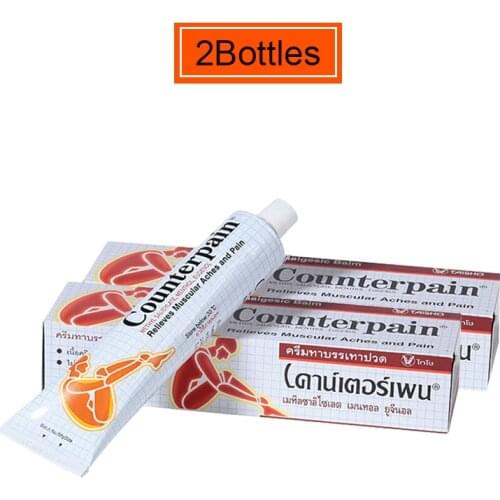 2PCS Counterpain Thailand Analgesic Balm Hot Therapy Relieves Muscle Aches Pain Rheumatoid Arthritis Treatment Ointment 120G
