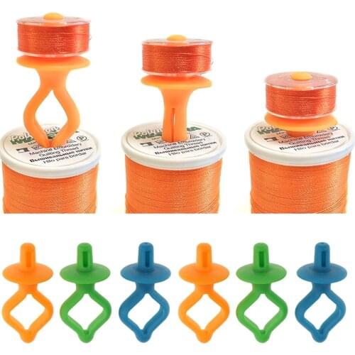 24pcs Colorful Silicone Bobbins Holder Clamps Clips Sewing Machine Accessories Tools