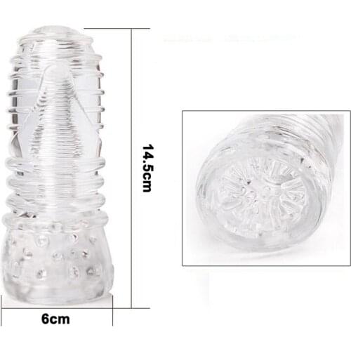 4 Types Male Masturbator Vibrator for Man Penis Trainer Erotic Adult Sex Toys for Men Silicone Soft Transparent Masturbator