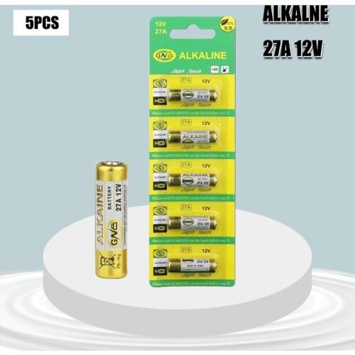 5PCS New Dry Alkaline Battery 27A 12V A27 For Doorbell Car alarm Remote control G27A MN27 MS27 GP27A A27 L828 V27GA ALK27A A27BP