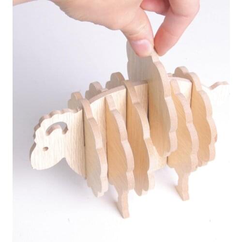 7Pcs Table Mat Lamp Shape Heat Resistant Wooden Wool Chip Tableware for Kitchen