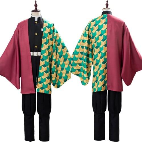 Anime Demon Slayer Kimetsu no Yaiba Cosplay Tomioka Giyuu Costume Kimono Uniform Outfit Halloween Costume