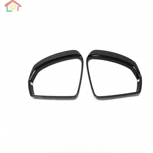 Car ABS Chrome rear Rearview Side glass Mirror trim frame rain visor shade for Volkswagen VW Tiguan L TiguanL MK2 2016 2017 2018