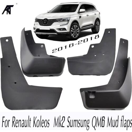 4pcs/Set Molded Mud Flaps For Renualt Koleos II 2016-on Mudflaps Splash Guards Mud Flap Mudguards Fender Front Rear Sumsung QM6