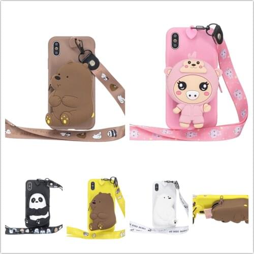 Wallet Elephant Panda Bear Soft TPU Case For Samsung S6 S7 edge S10-5G M20 J3 J5 J7 A3 A7 A5 2017 A8 A8Plus For iPhone SE 7 8 11