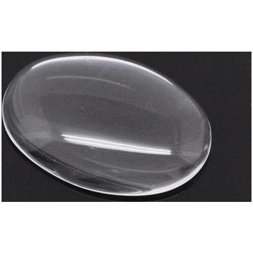 Doreen Box Lovely 30 Clear Oval Glass Dome Seals 25x18mm (B13938)