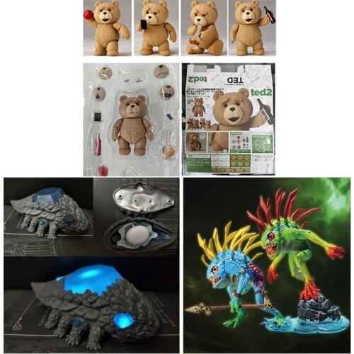 Crystal Lizard Bonfire LIT Light-up ON Movie TED 2 Teddy Bear BJD PVC Figure Toy Gift