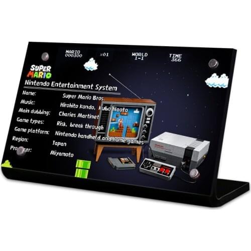 The Acrylic display stand brand For 71374 NES Red And White Machine Bricks Building Blocks Toys kid Gift