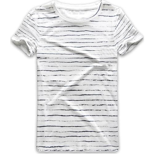 Black and White Striped Shirt Men T Shirt Man Zebra Stripes Top Tees Crew Neck Short Sleeve Sailor Tshirt Male