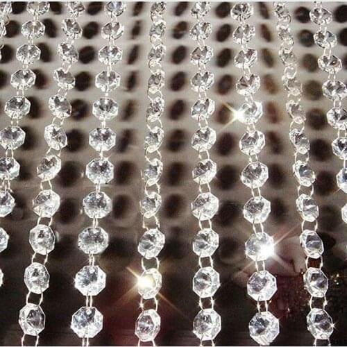 All Colors 10 Meters Garland Strand Hanging Crystal Glass Bead Curtain Diamond Chains Party Tree Wedding Centerpiece Decor