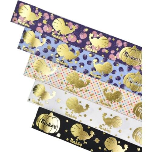 HSDRIBBON Free Shipping 38mm 1-1/2inch hsd-design custom Turkey Series on Grosgrain Ribbon