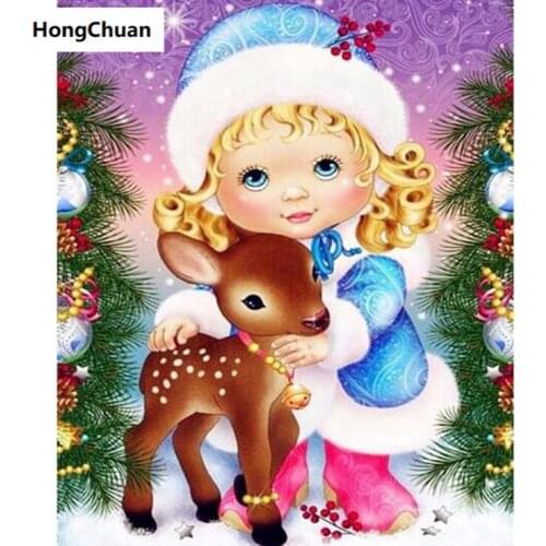 Santa Claus Cartoon 5D DIY Square/Round Diamond Painting Cross Stitch Mosaic Diamond Embroidery Home Decoration Gift