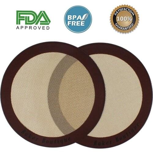 Oven Baking Mat Induction Liner Heat Resistant Resuable Non Stick Mat 230mm(9'') Round Octagon Shape