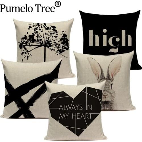 Cool Cotton linen nordic style cushion cover tree leaf almofadas cojins 45Cmx45Cm Square Seat Home Decor 3D printed Pillow Cover