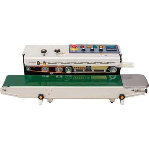 Continuous solid band sealing machine, aluminum foil pouch sealer with counter