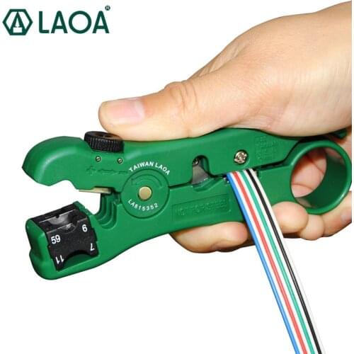 LAOA Multifunction Coaxial RG59,6,7,11 Wire Stripper Blade replaceable Wire Cutter Made in Taiwan