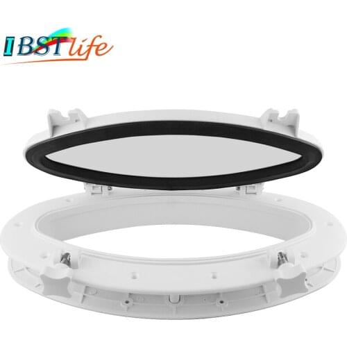 Marine Boat Yacht RV Oval Shape Porthole ABS Plastic Oval Hatches Port Lights Replacement Windows Port Hole Opening Portlight