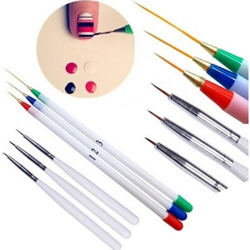 6 Piece/set 2016 New Nail Polish Gel Art Paint Design Pen Tools Nail Pull Paint Pens Nail Brush Brushes Set drop shipping 3909