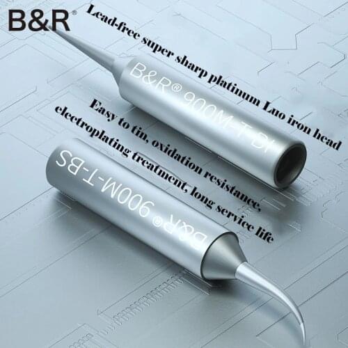 B&R 0.1mm Tip for Soldering Iron Lead-free Soldering Iron 900M-T-BI/900M-T-BS Copper Fly Line Welding Tips Solder Iron BGA Tools