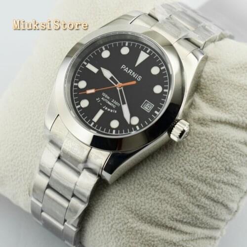 Parnis Mens Top Machinery Watch 40mm Sapphire Glass Green black gray series Dial Automatic Movement Mens Watches