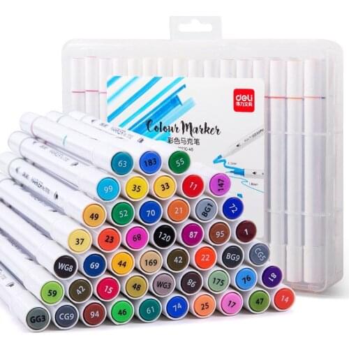 Marker pen 12 color double head color pen 24/36/48 color children graffiti painting marker pen set art supplies pens for school
