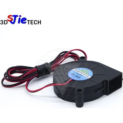 TEVO 5015 50mm radial blower DC 12V/24V 30cm cooling turbofan 1000mm cable for Reprap Prusa 3D printer accessories