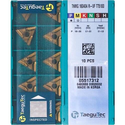 TNMG160404R-VF TT5100 100% Original TAEGUTEC carbide insert with the best quality 10pcs/lot free shipping