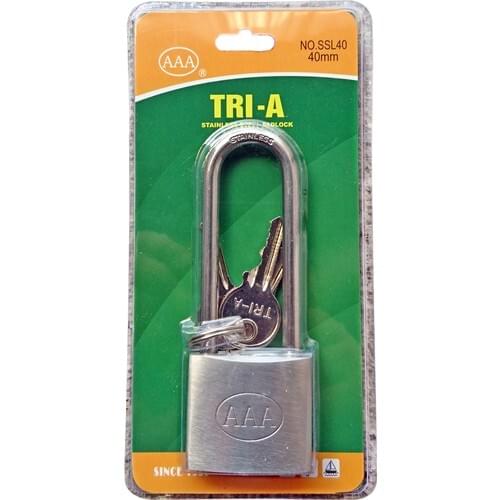 TRI-A 40 mm Stainless Padlock Long