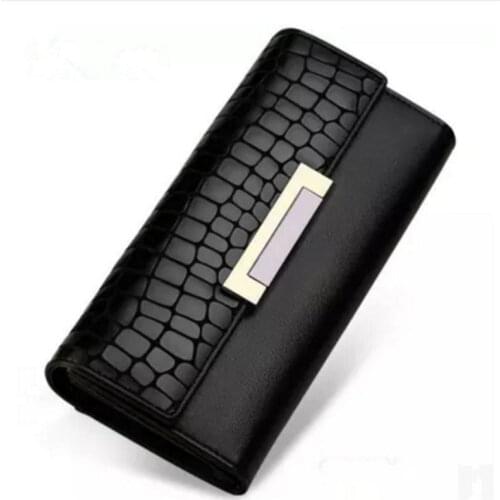 Vintage Genuine Leather Long Fashion Women Wallets Designer Brand Clutch Purse Lady Party Wallet Female Card Holder
