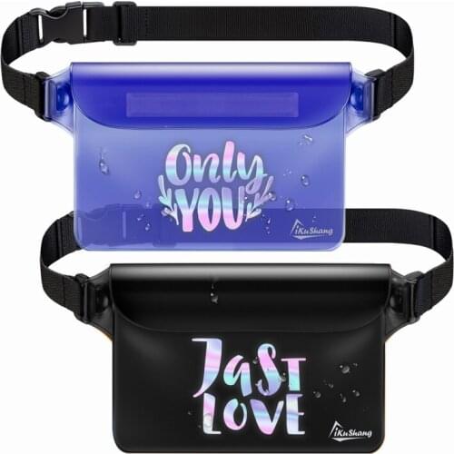 High Quality Waterproof Pouch Waterproof Colorful Reflective Laser Text Fanny Pack Waterproof Phone Case Waterproof Wallet