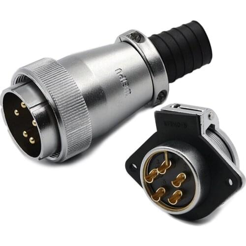 WEIPU WS40 TQ+ZG Metal Industrial M40 IP67 Waterproof Power Electric Connector Signal Adapter 5pin 9pin 15pin 26pin 31Pin 52Pin