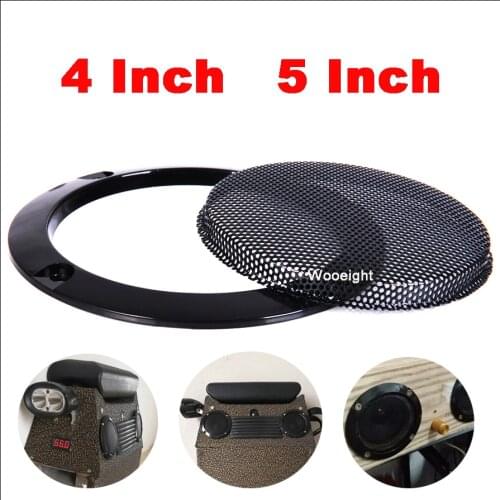 Wooeight 1Pcs Round Speaker Protective Mesh Net Cover Speaker Grille 4/5 Inch For Choices High-grade Car Metal Iron Wire Grilles